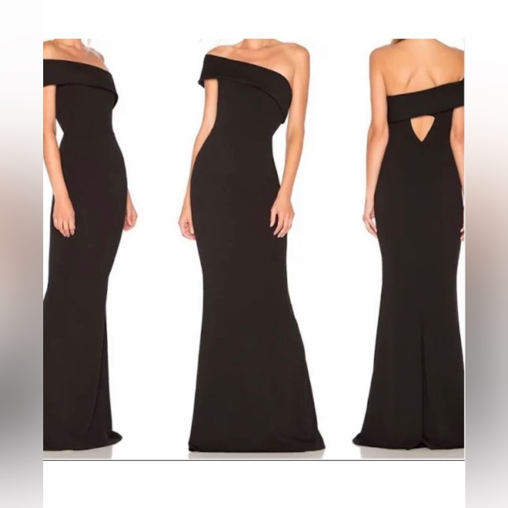 NWT Katie May one shoulder gown